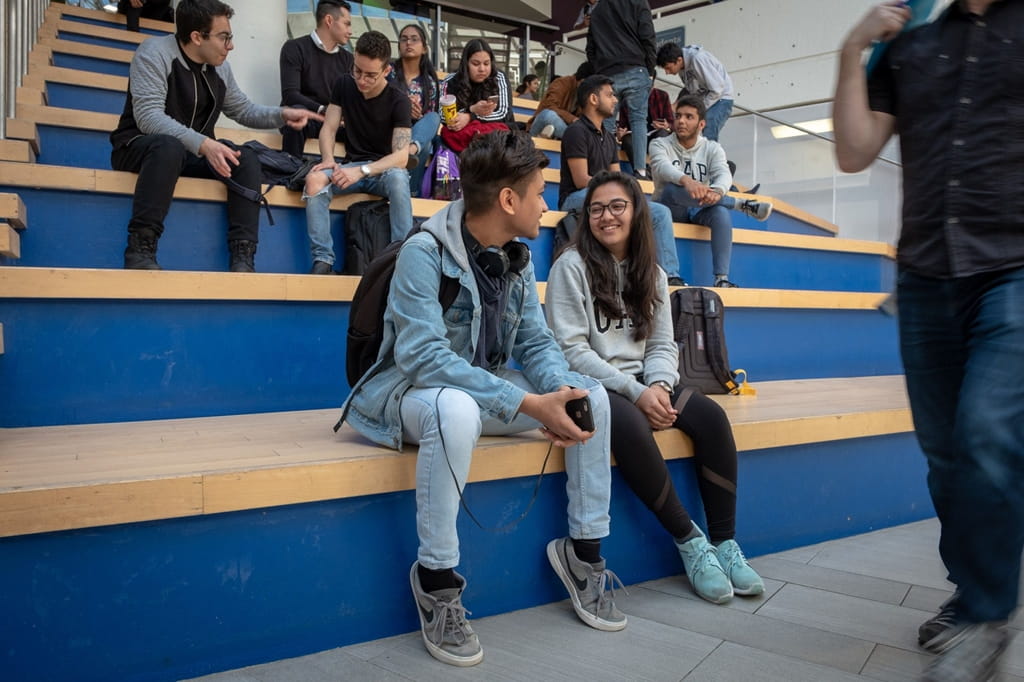 Group of students talking